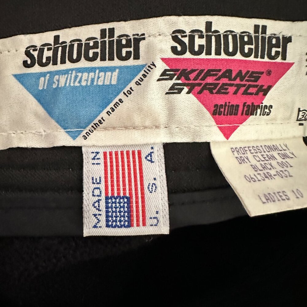 Schoeller Women's Black Swimfans Wool‎ Blend Stirrup Ski Pants Size 10 - Picture 9 of 10